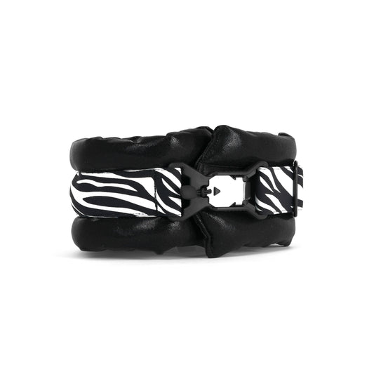 Toy / Miniature Fluffy Magnetic Collar Black Zebra Stripe