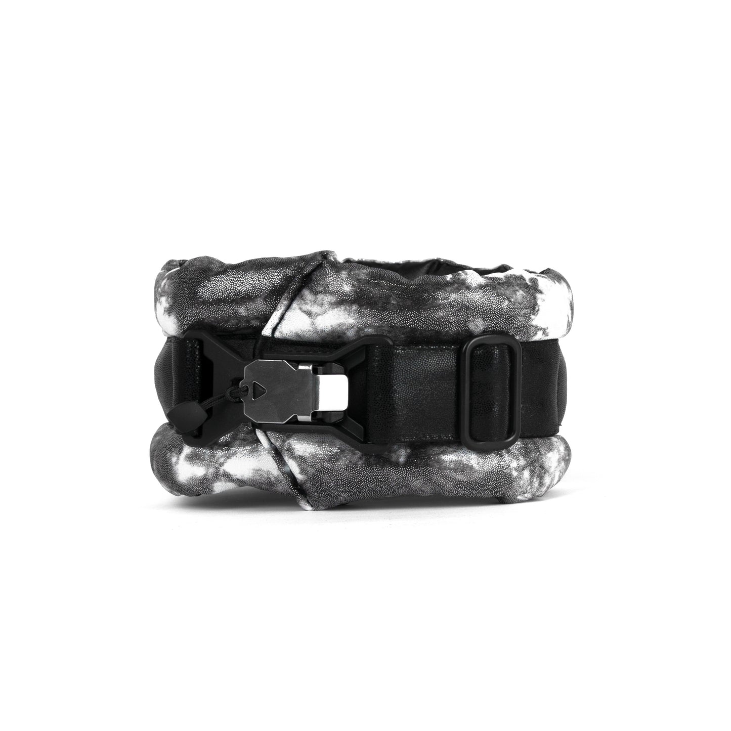 Medium Fluffy Magnetic Collar Glossy Marble