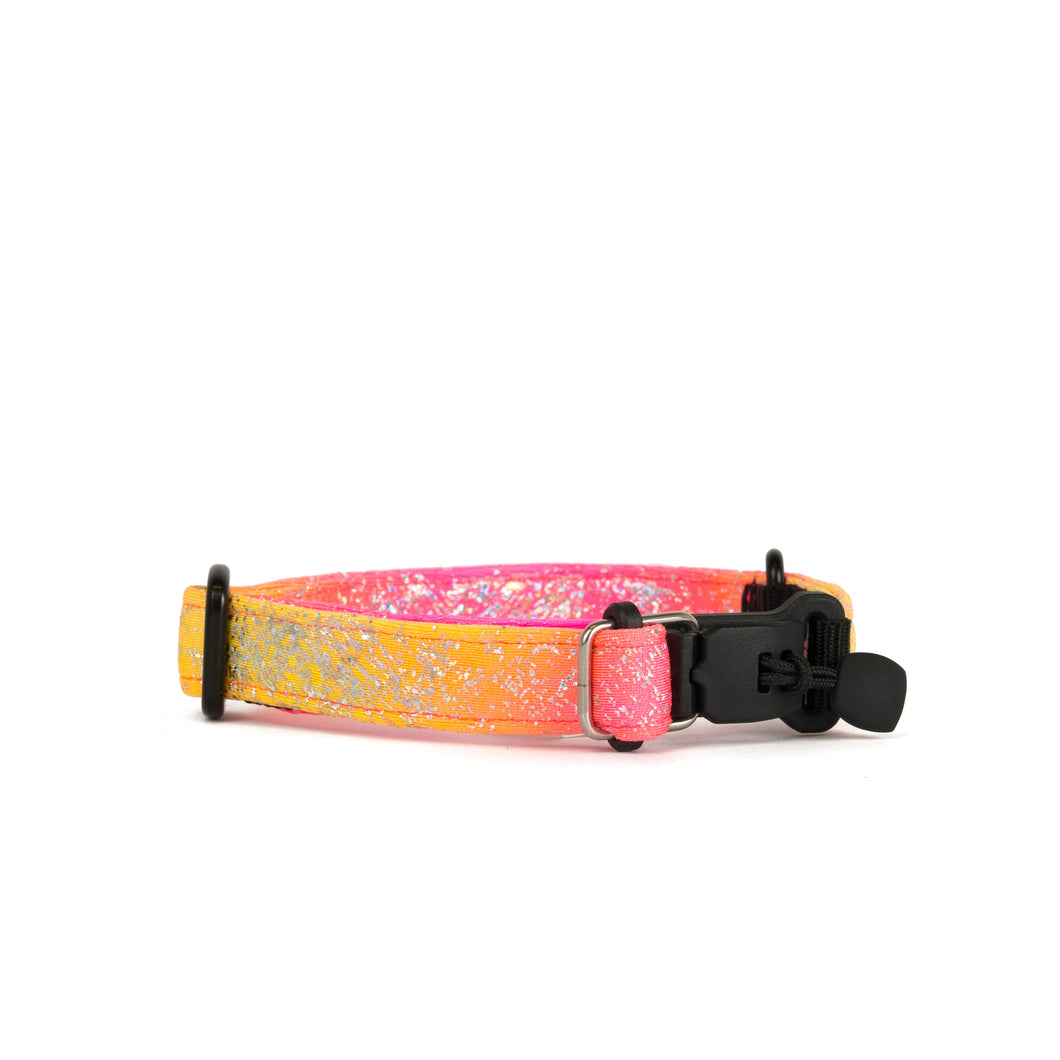 Poodle Supply Basic Mini Magnetic Collar Pink Rainbow