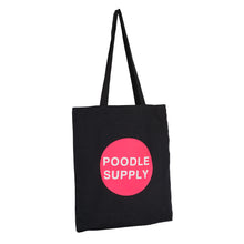 Load image into Gallery viewer, Poodle Supply Logo Tote Bag Black
