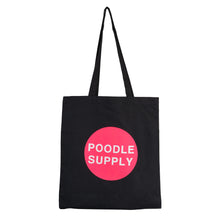 Load image into Gallery viewer, Poodle Supply Logo Tote Bag Black
