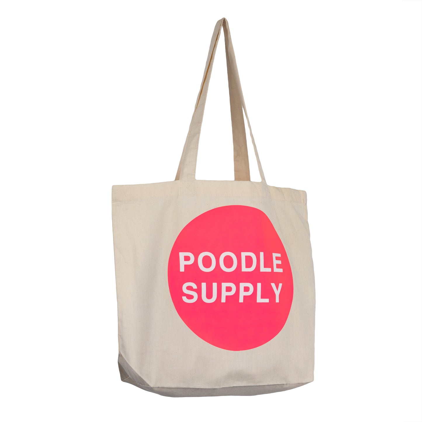 Poodle Supply Logo Tote Bag Natural
