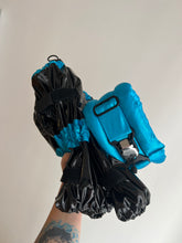 Načíst obrázek do prohlížeče Galerie, Collar + Leg Protectors Set: Standard Fluffy Magnetic Collar &amp; Set of 4 Leg Protectors Black Turquoise
