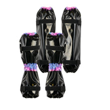 Load image into Gallery viewer, Poodle Supply Set 4 Leg Protectors Black / Glossy Rainbow
