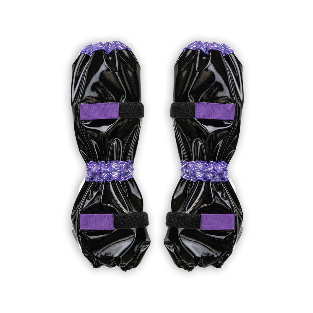 Poodle Supply Set 4 Leg Protectors Black / Purple