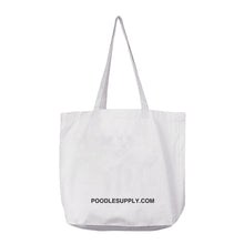 Load image into Gallery viewer, Poodle Supply Logo Tote Bag White
