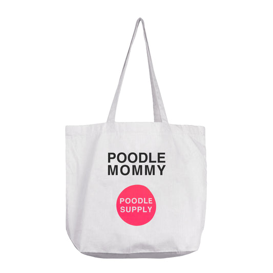 Poodle Supply "Poodle Mommy" Tote Bag White