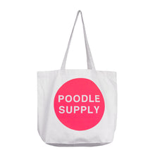 Load image into Gallery viewer, Poodle Supply Logo Tote Bag White
