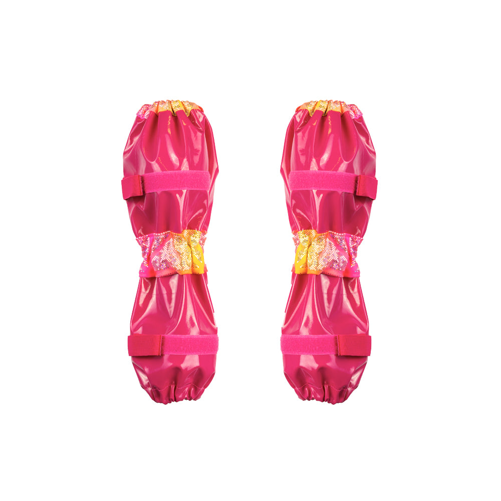 Poodle Supply Set 4 Leg Protectors Pink / Neon Pink Yellow Ombre